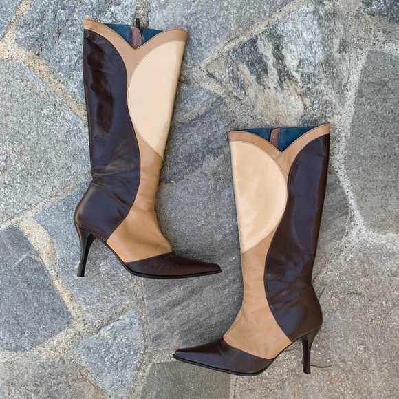 Shoes - 70s Colorway Colorblock Leather Boot